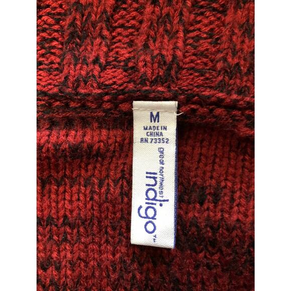 Great Northwest Indigo red cowl-neck sweater women's size medium - Picture 3 of 4